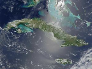 Cuba as seen from space