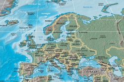 Europe at its furthest extent, reaching to the Urals.
