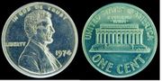 1974 aluminum cent from the Smithsonian.